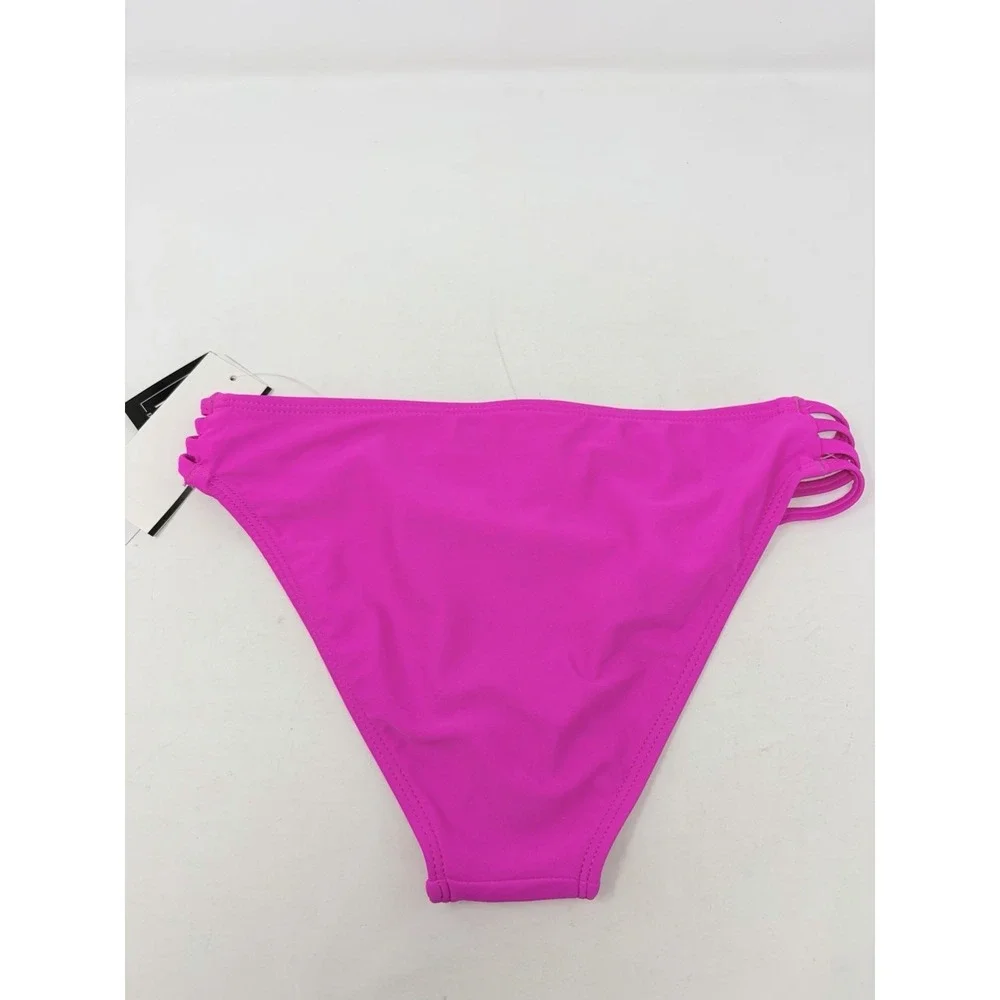Salt + Cove Juniors Size XS Solid Strappy Hipster Bikini Bottoms in Pink 891